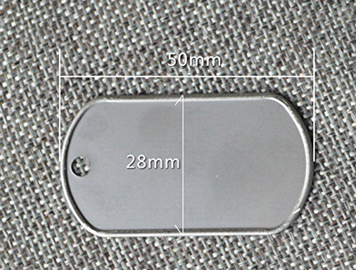 [Australia] - Stainless Steel Military Dog Tag Rolled Edge Blank 100pcs 
