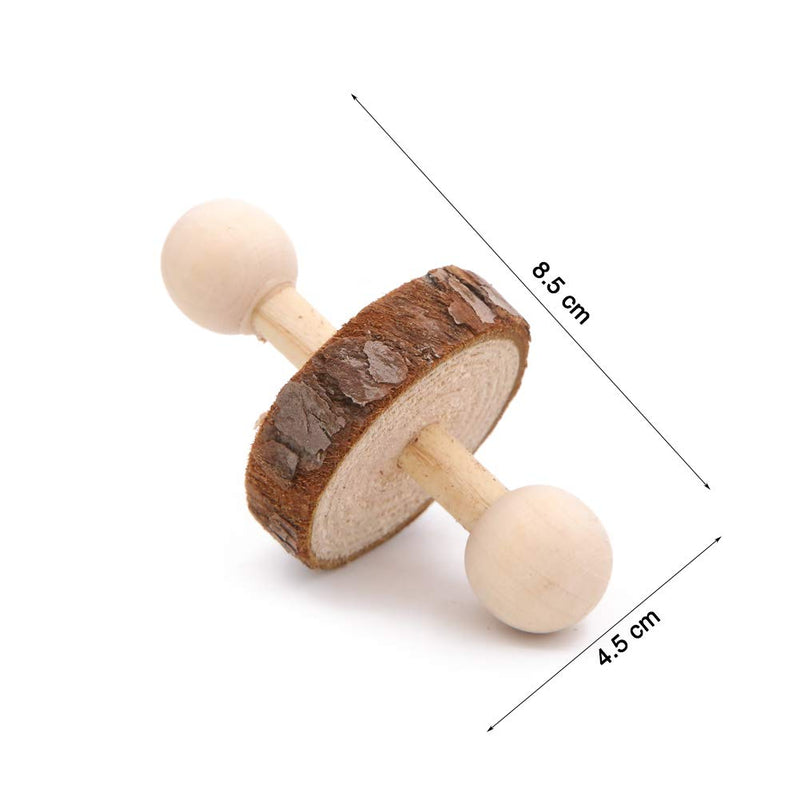 Winterworm 6 Pcs Wooden Chew Gnaw Throw Roll Toss Toys Hamster Mice Chinchillas Rabbit Gerbil Guinea Pig Toys - PawsPlanet Australia