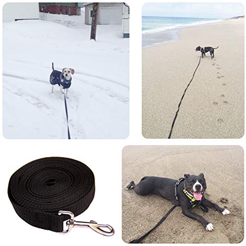 [Australia] - Cuteboom Extra Long Line Training Dog Leash 26ft 40ft 50ft 65ft Large and Durable Dog Outdoor Long Lead-Perfect for Training, Play, Camping 50 Black 