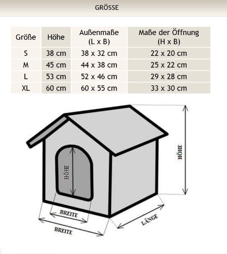 Hobbydog Dog House, Grey with Paws, S - PawsPlanet Australia