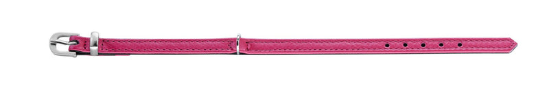 HUNTER Tiny Petit Nickel-Plated Collar, 24/16.5 x 20.5 cm, 2X-Small, Nappa Pink Pink/ black - PawsPlanet Australia