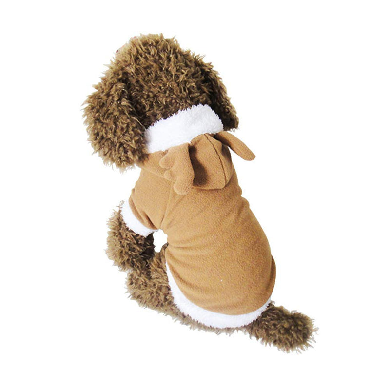 [Australia] - Wow4pets Pet Clothes Christmas Dog Cute Elk Cosplay Costumes for Autumn & Winter XS Coffee Two-leg 