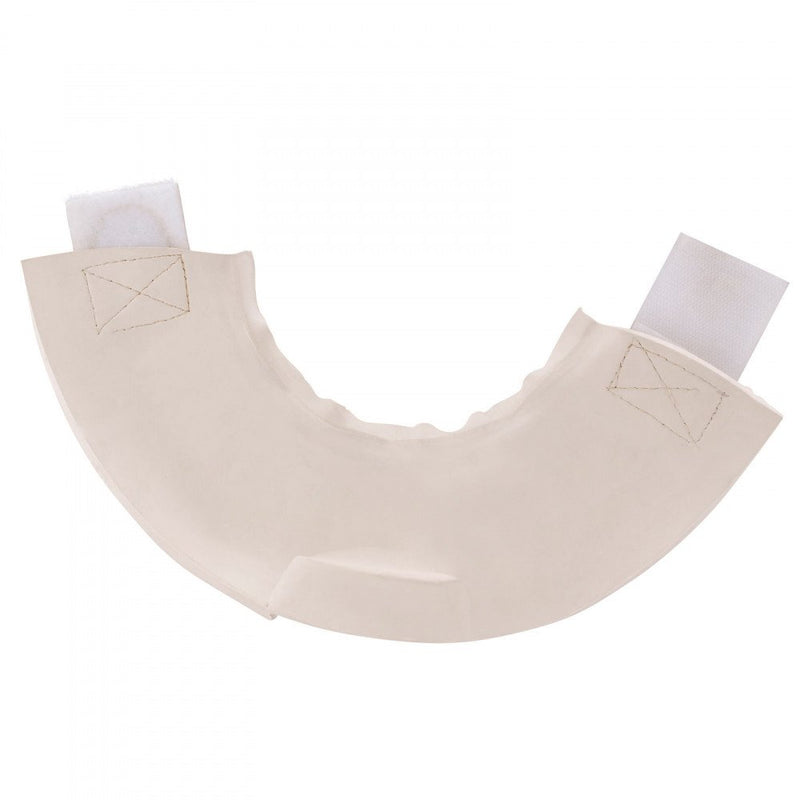 [Australia] - Horze Double Closure Ribbed Rubber Bell Boots White Medium 