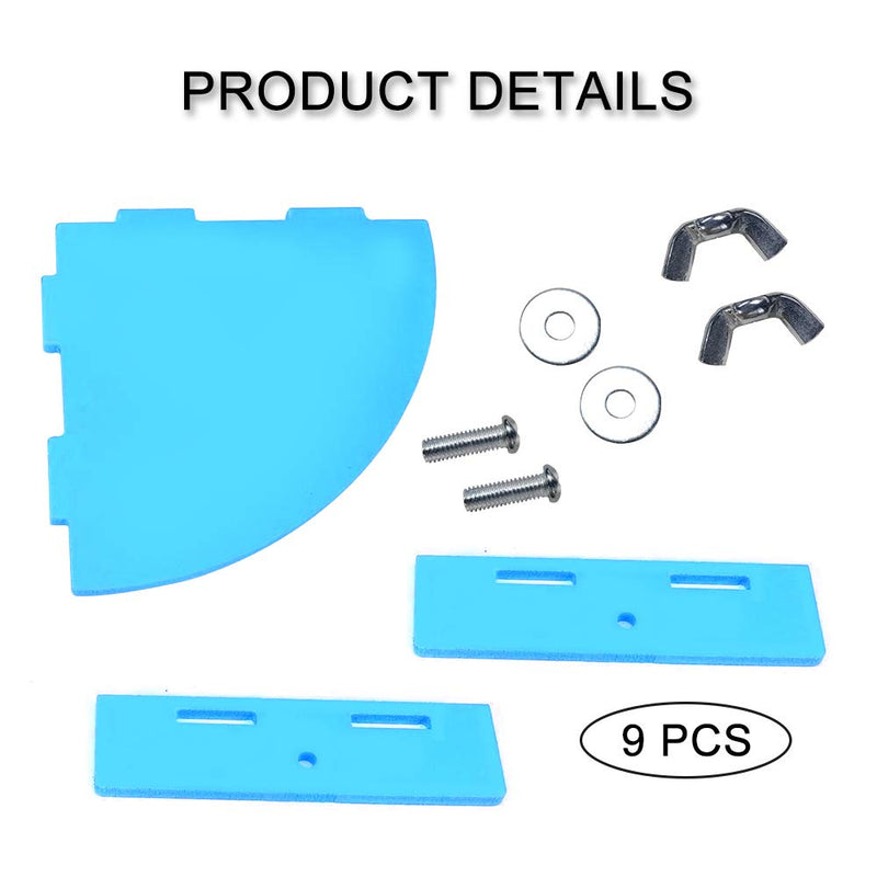 WishLotus Hamster Platfrom, Fan-shaped Hamster Cage Accessories Rest and Play Stand Corner Jumping & Climbing Platform Habitat Toy Small Platform for Guinea Pig, Gerbil, Mice, Parrot (Blue) Blue - PawsPlanet Australia