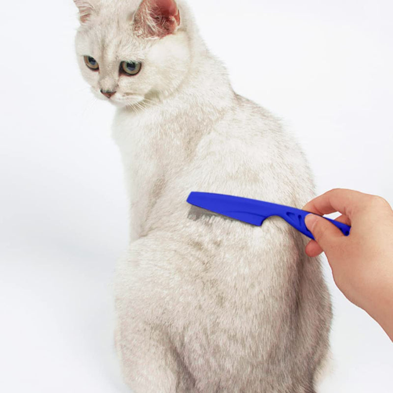 ALLY-MAGIC Pet Comb Cat Dog Tooth Grooming Removal Tool Flea Lice Tear Stain Remover Combs for Tangles Knots Crust Dirt Fine Y2DLB (A) A - PawsPlanet Australia