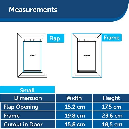 PetSafe Staywell, Convenient, Original 2 Way Pet Door, Fast Installation, Easy fitting, 2 Way Locking, Cat Flap for All Pets – Small - White S - PawsPlanet Australia