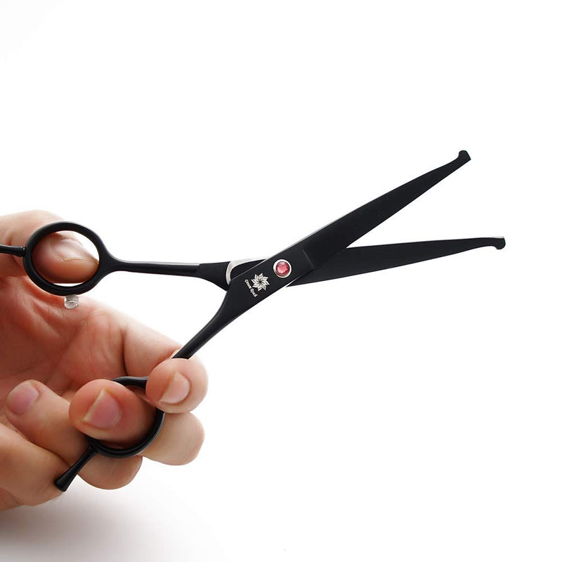 Dream Reach Professional 7.0 Inches Dog Grooming Scissors Kit Cutting Curved Scissors Thinning Shears Grooming Comb Pet Hair Trimming Scissors Set for Dogs and Cats (3-set Blunt Tip) 3-Set Blunt Tip - PawsPlanet Australia
