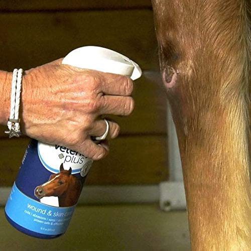 Vetericyn Plus Equine Wound and Skin Care. Spray to Clean Cuts, Saddle and Bite Wounds on Horses. Offers Itch, Irritations and Rope Burn Relief Without Stinging or Burning. (16 oz /473 mL) - PawsPlanet Australia