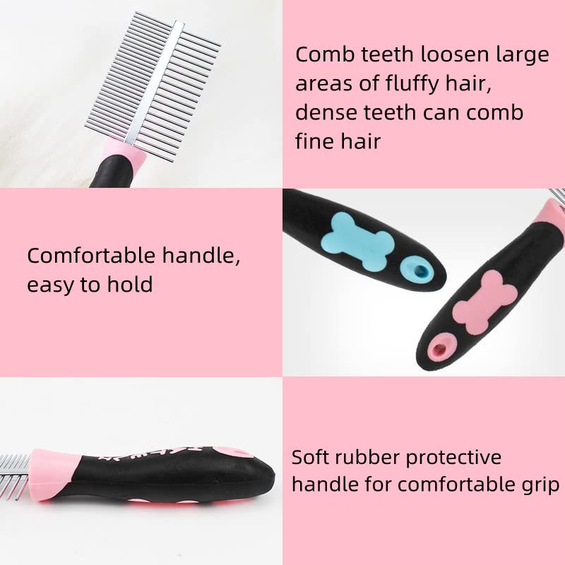 Dog comb, 1 piece pet comb, pet care comb, rounded teeth, dog comb, flea comb for removing fleas, pet comb, flea comb, stainless steel pet care comb, brush against fleas undercoat, care comb - PawsPlanet Australia