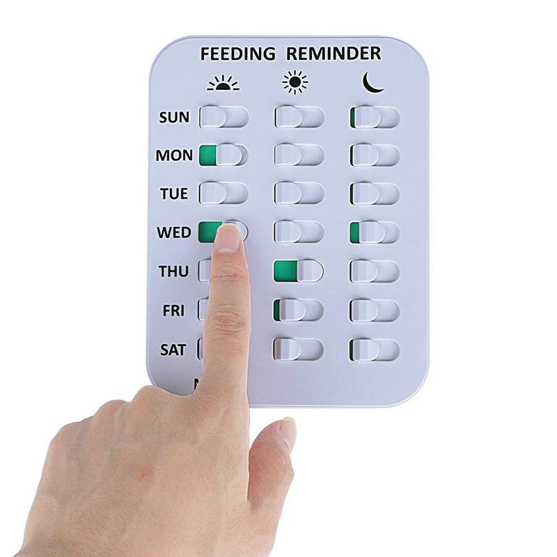[Australia] - WIOR Dog/Cat Feeding Reminder, Magnetic Daily Pill/Medication Reminder with Glide Sign, Did You Feed The Dog/Cat/Pet/Kid Reminder Tracker, 3 Times A Day for Old People - Prevent Overfeeding or Obesity 
