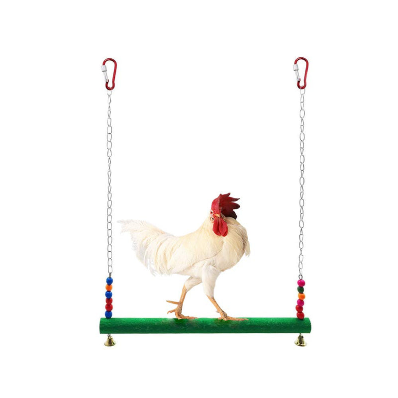 [Australia] - ASOCEA Bird Perch Chicken Swing Natural Wooden Handmade Perch Toy Parrot Hanging Toys Chicken Coop Accessories for Small Macaw Bird Hens Training 