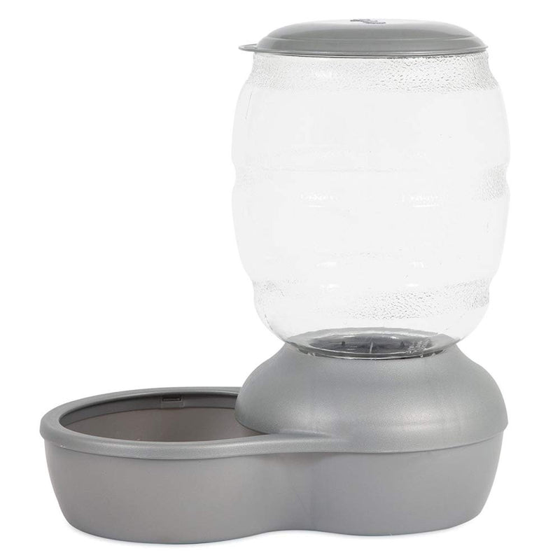 Petmate Replendish Feeder with Microban Automatic Cat and Dog Feeder 4 Sizes Available, 5 LB, Pearl Silver Grey - PawsPlanet Australia