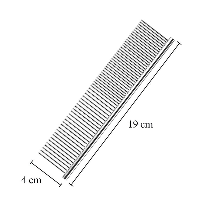 Dtoterul Dog Comb Long Hair 3 Pieces Comb Dog Stainless Steel Pet Comb Pet Comb Dog Metal Dog Comb Pet Steel Comb with Rounded Ends Stainless Steel Teeth Stainless Steel Dog Grooming Combs - PawsPlanet Australia