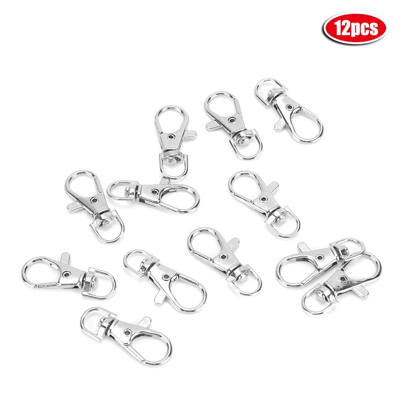 Pssopp 12Pcs Pet Birds Cage Metal Hook Clip Iron Anti-Escape Pet Bird Cage Door Buckle Lock Claw Trigger Snap Hook - PawsPlanet Australia