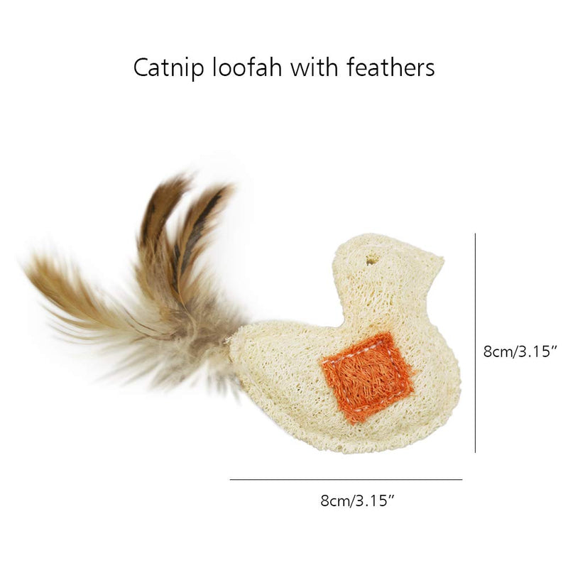 [Australia] - Rieibi Cat Chew Catnip Toys Natural Loofah and Catnip Lollipop Tooth Cleaning Toy for Cat Kitten Kitty 