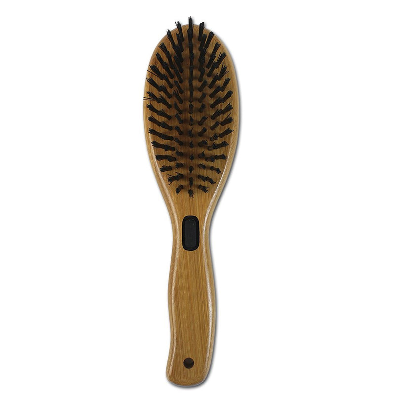 [Australia] - Bamboo Groom Combo Brush with Bristles & Stainless Steel Pins for Pets Large 