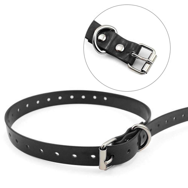 [Australia] - PetSpy Extra Dog Collar Strap - Compatible with All Dog Training Shock Collars Black 
