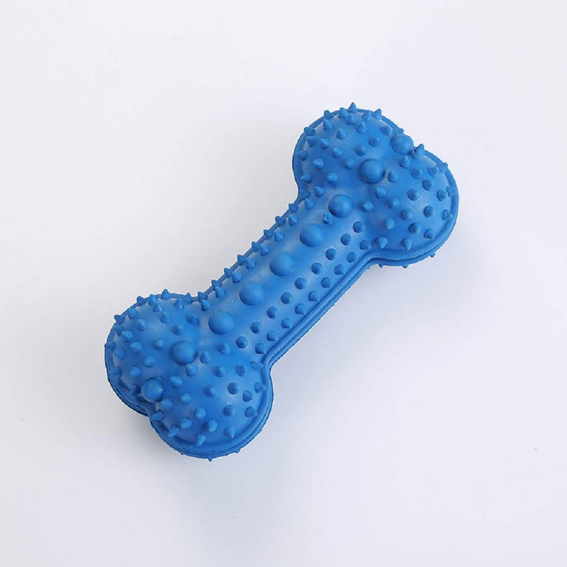 Pet Toy Rubber Bone Puppy Dog Bite，Shape Tooth Cleaning Toys Perfect to Relieve Pets Boredom Interactive Training Toys (Blue) - PawsPlanet Australia