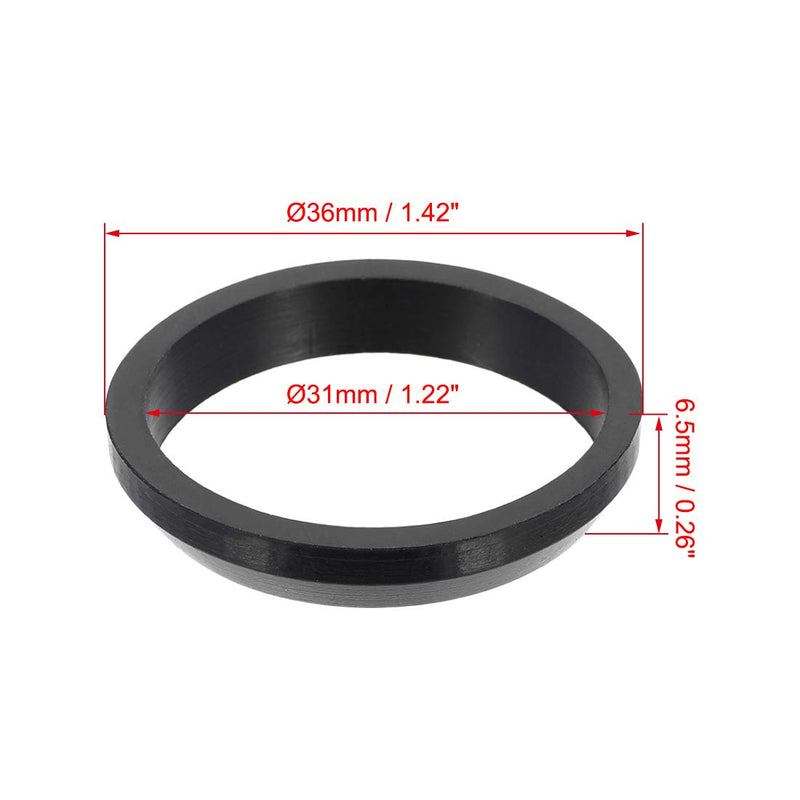 [Australia] - uxcell Kitchen Bathroom Rubber Hose Washers Strainer Washer Drain Gasket 36mm OD Black 4Pcs 