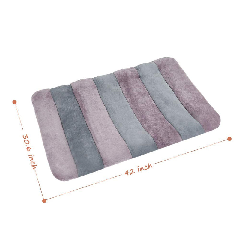 [Australia] - JoicyCo Dog Beds Crate Pad Mat 36"/42"/47" Pet Bed Washable Cat Beds Anti-Slip Dog Mattress Kennel Pad 42" Mix Lilac Grey 