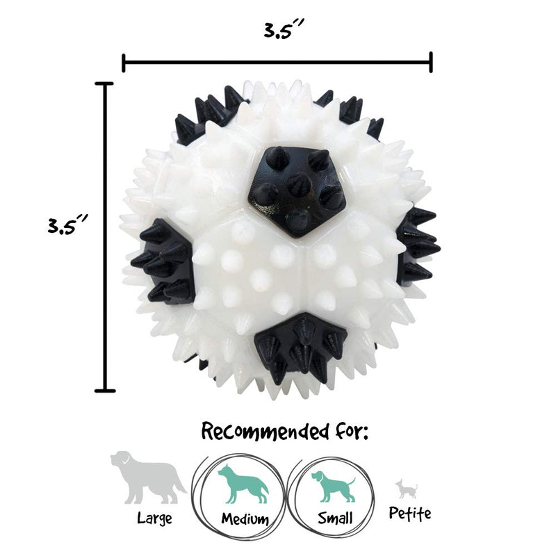 [Australia] - Gnawsome 3.5” Squeaker Soccer Ball Dog Toy - Medium, Promotes Dental and Gum Health for Your Pet, Colors Will Vary 