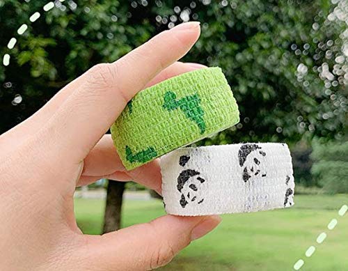 24 Rolls 1 Inch Adhesive Dog Bandage Vet Wrap Tape for Pet Wound Wrap Stretch Self Cohesive for Athletic Sports Wrist Ankle Wound Care Non Woven with Elastic - PawsPlanet Australia