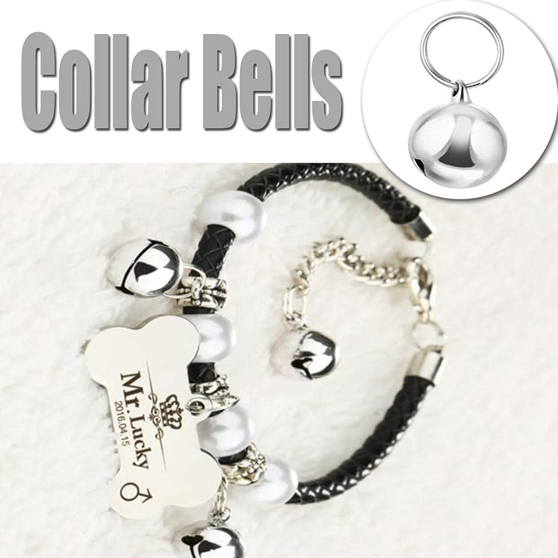 12 Pcs Silver Pet Collar Bells Pet Collar Charms Pet Collar Bell Pendants for Decorate Pet Collars - PawsPlanet Australia