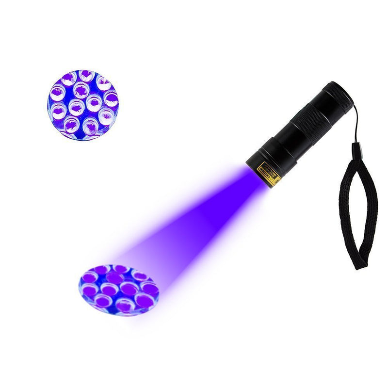 [Australia] - KMASHI 12 LED Pet UV Light Urine Stain Detector Blacklight Flashlight 