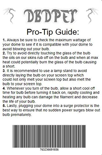 [Australia] - DBDPet Repti Basking Spot Bulb [Value 2 Pack 75 WATT] - Includes Attached 5 Point Pro-Tip Guide 
