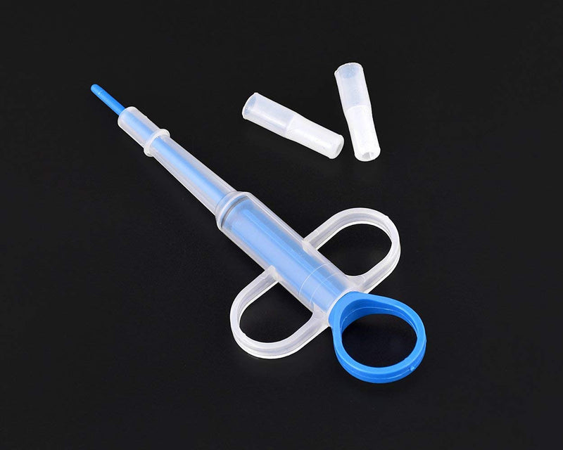 Reusable Safety Medicine Feeder Pet Silicone Tip Syringes Pills Dispenser Tool Feeding Kit for Dogs Cats Baby Animals (Blue) Blue - PawsPlanet Australia