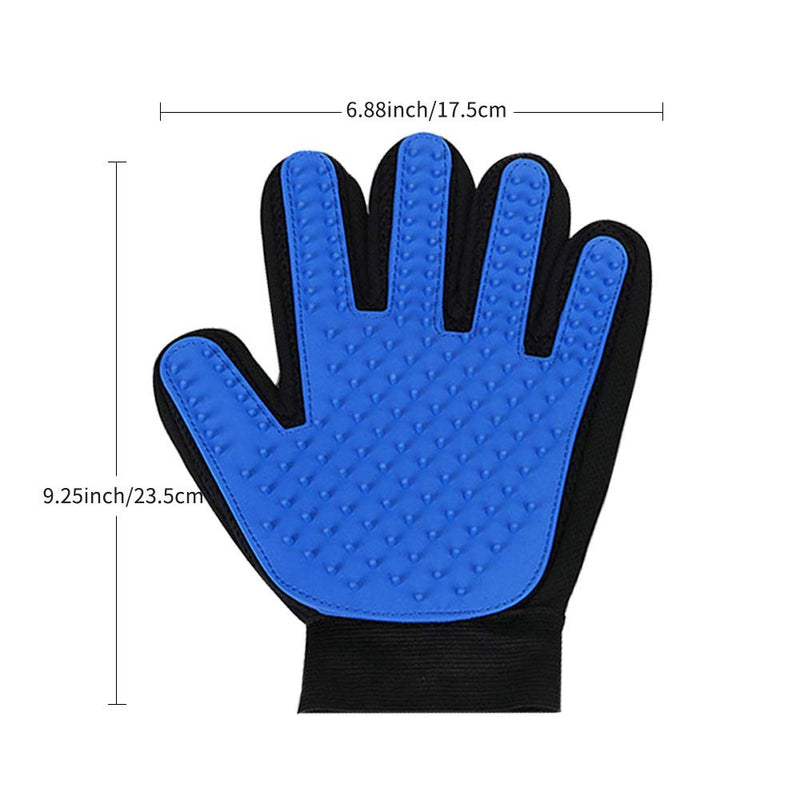 A pair of double-sided dog hair removal cat hair removal gloves silicone pet bathing beauty massage cleaning gloves - PawsPlanet Australia