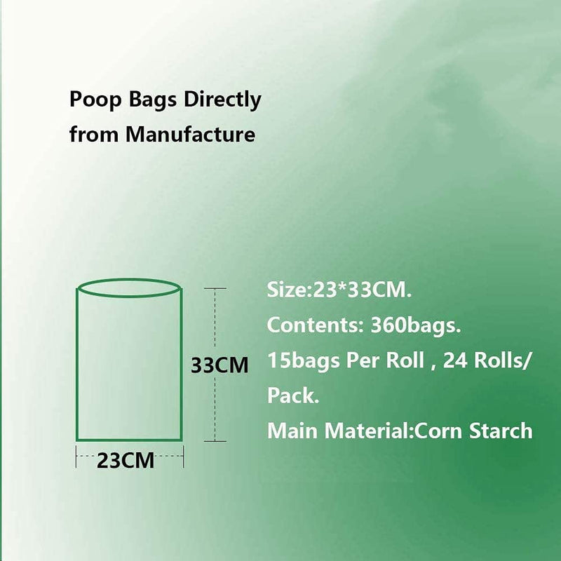 Green Maker Biodegradable 30% Thicker Dog Poop Bags 360 Dog Waste Bags Extra Thick Strong Made from Corn Starch Plants Based (Green) Green - PawsPlanet Australia