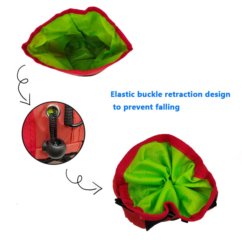 ChildePet Dog Treat Pouch for Pet Training and Dog Training Pouch with Built-in Poop Bag - Dog Treat Bag for Walking, Traveling - 500ml Storage for Pet Toys, Kibble, Treats (Red) Red - PawsPlanet Australia