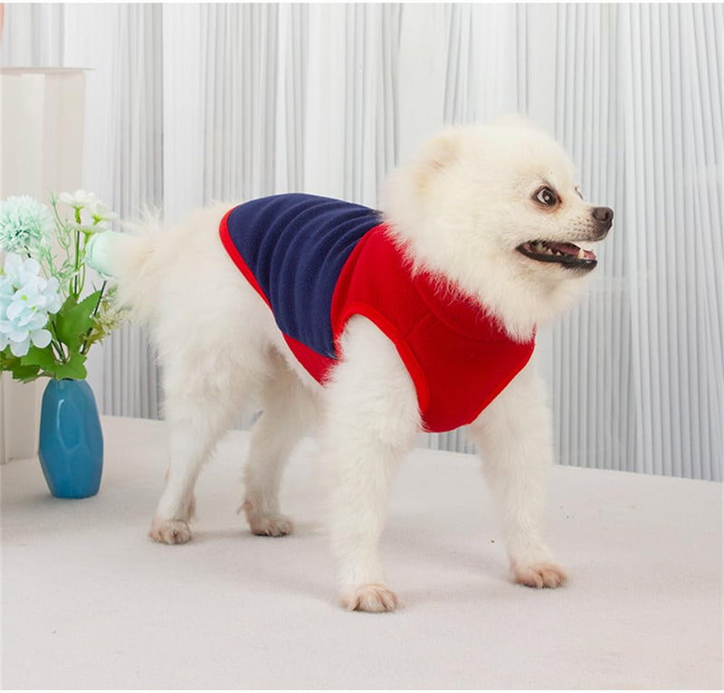 Pack of 2 Dog Sports Vest Dog Jacket Dog Coat with Leash Hole - Fleece Vest Dog Pullover - Warm Dog Jacket - Dog Clothes for Small Dogs Boy or Girl (X-Large, Contrasting Colors) X-Large - PawsPlanet Australia