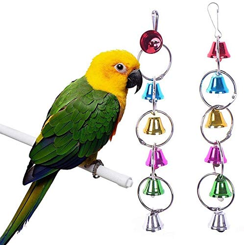 [Australia] - Bird Toys Parrot Swing Toys - 16 PCS Birds Parrot Toys Bird Cage Toys Bird Swing Toys Bird Swing Toys Chewing Toys with Bells Toys Handmade for Finches Small Parrots Parakeets Cockatiels Conures 