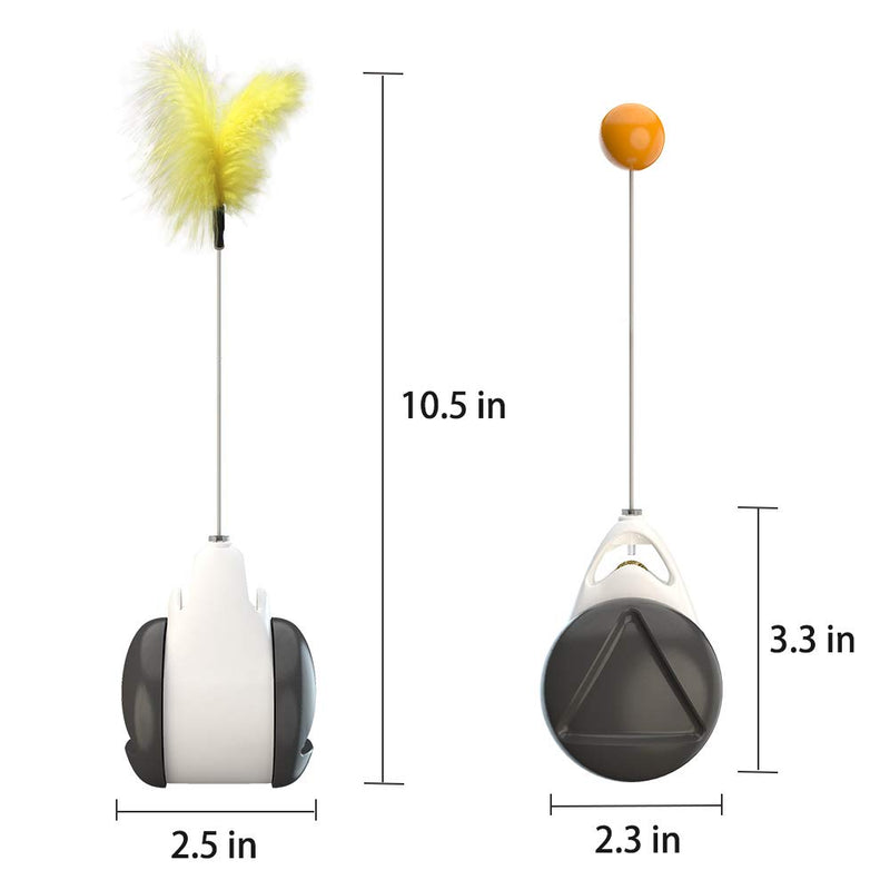 [Australia] - Dozod Interactive Cat Toys, Newest Version Balance Cat Toy with Feather and Ball, Physical Exercise Cat Teaser Toys for Your Indoor Cat/Kitten 