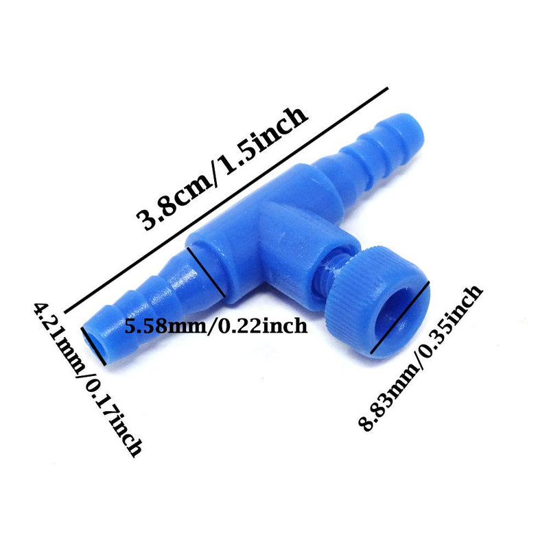 [Australia] - HONBAY 12PCS Plastic Blue Fish Tank Air Pump Control Valves Aquarium Air Valve Connector 