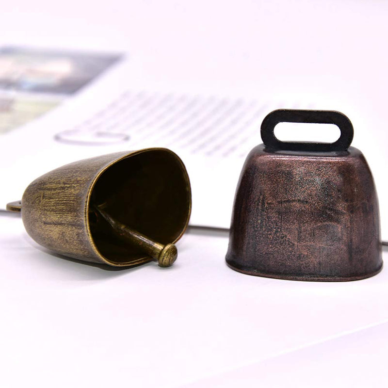 Copper Dog Bells, Metal Copper Bells, Copper Bells, Small Brass Bells, for Cow, Horse, Sheep, Cat, Small Pets, Anti-Theft, Pack of 5 Red Bronze - PawsPlanet Australia