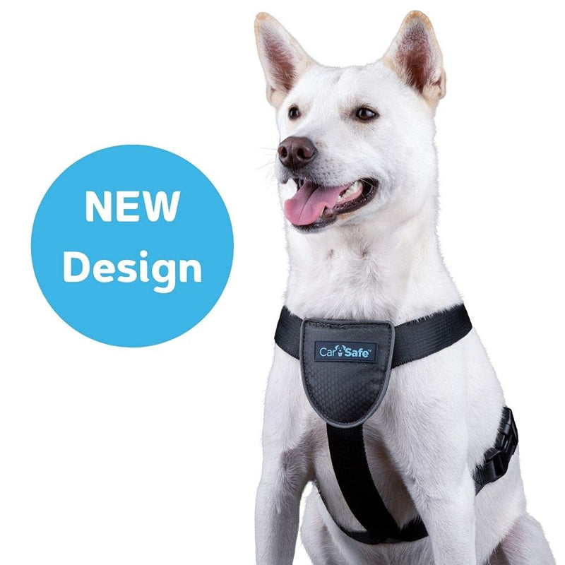 CarSafe Dog Travel Harness Car, safely secure dog in car, ensures road laws and insurance terms when travelling with your pet, for toy, small, medium and large dogs, Black X-Small - PawsPlanet Australia