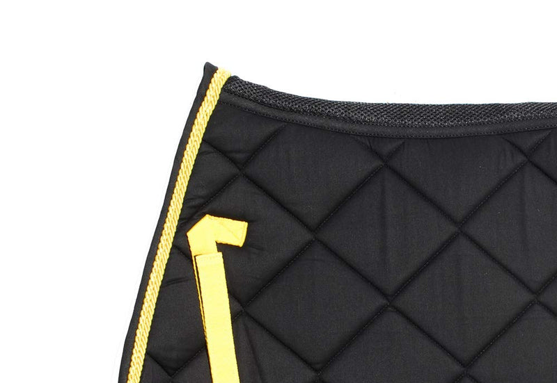 Rhinegold Carnival Ventilated Saddle Pad Black Cob - PawsPlanet Australia