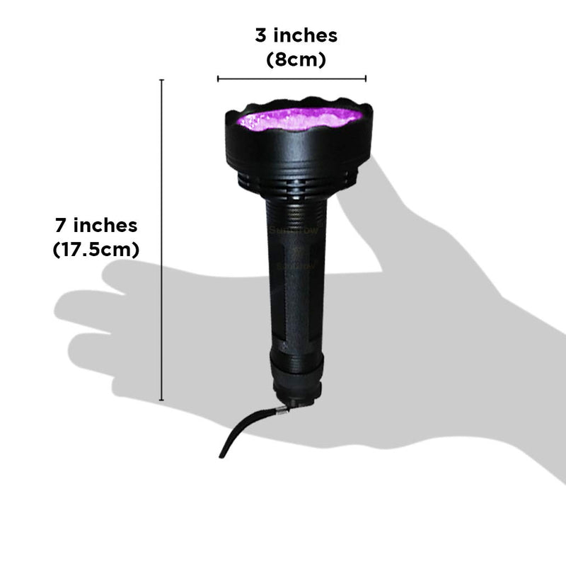 [Australia] - SunGrow 100 Flashlight with 6 Batteries, 7 Inches Black, Pet Urine Detector for Dog & Cat, Find Urine Markings, 1-Piece 