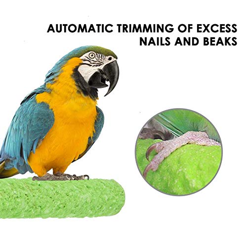 ZORNEPA Bird Perch Stand Bird Rope Perch Bird Toys, for Parakeets Cockatiels, Conures, Macaws, Lovebirds, Finches Bird Cage Accessories (3 Pcs) - PawsPlanet Australia