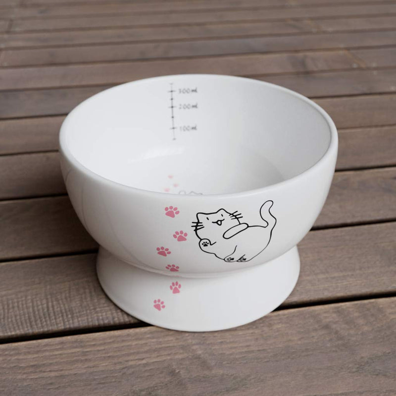 Raised Cat Water Bowl,Elevated, Porcelain Made, Pet Supplies, Backflow Prevention, Stress Free, Safety Choice for Your pet, Superior for Drinking Water - PawsPlanet Australia