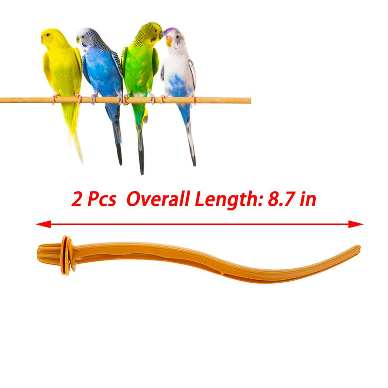 2 PCS Bird Perches Canary Finch Budgie Cage Universal Plastic Stand Stick Toy Holders, 8.7 Inches - PawsPlanet Australia