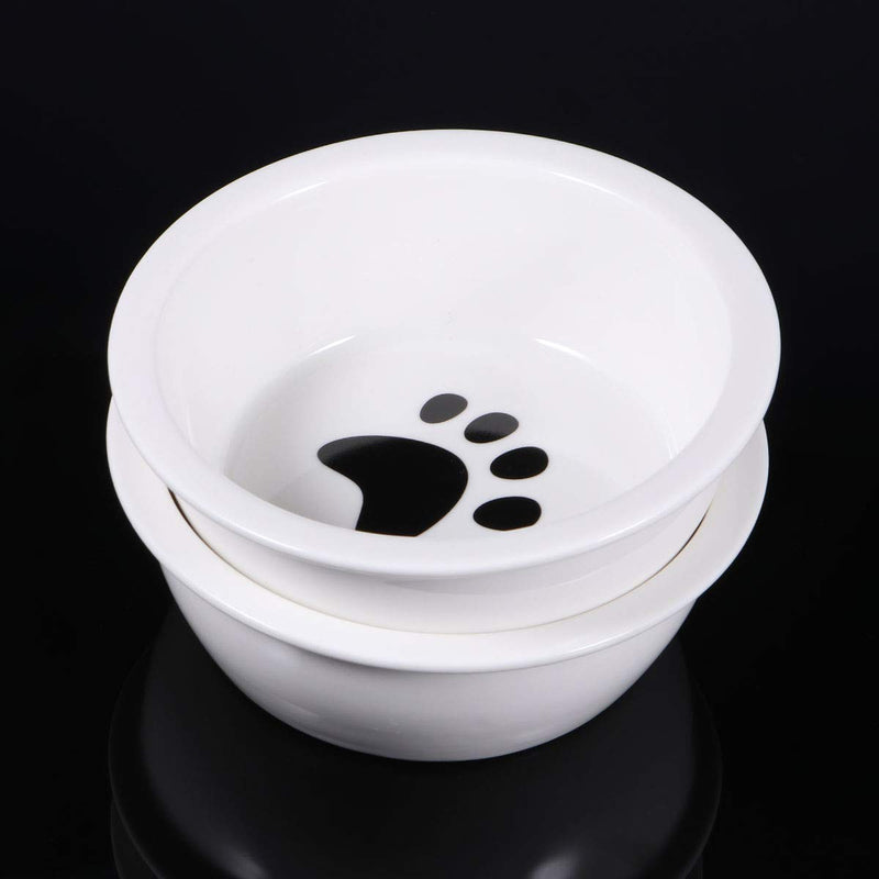 POPETPOP 2pcs Ceramic Dog Bowl Puppy Dish Bowl Cat Food Water Feeder Bowl - PawsPlanet Australia