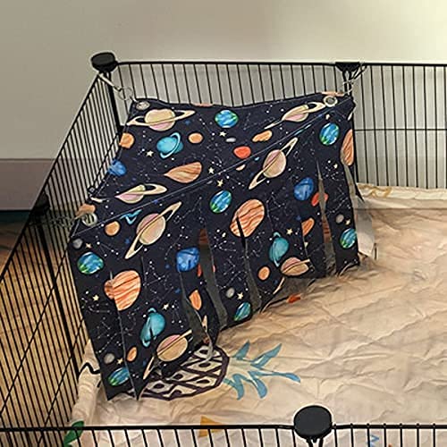 FULUE Guinea Pig Hideout, Corner Fleece Forest Hideaway for Guinea Pigs, Ferrets, Chinchillas, Rats, Bunny & Other Small Animals Hammock Hideout - PawsPlanet Australia