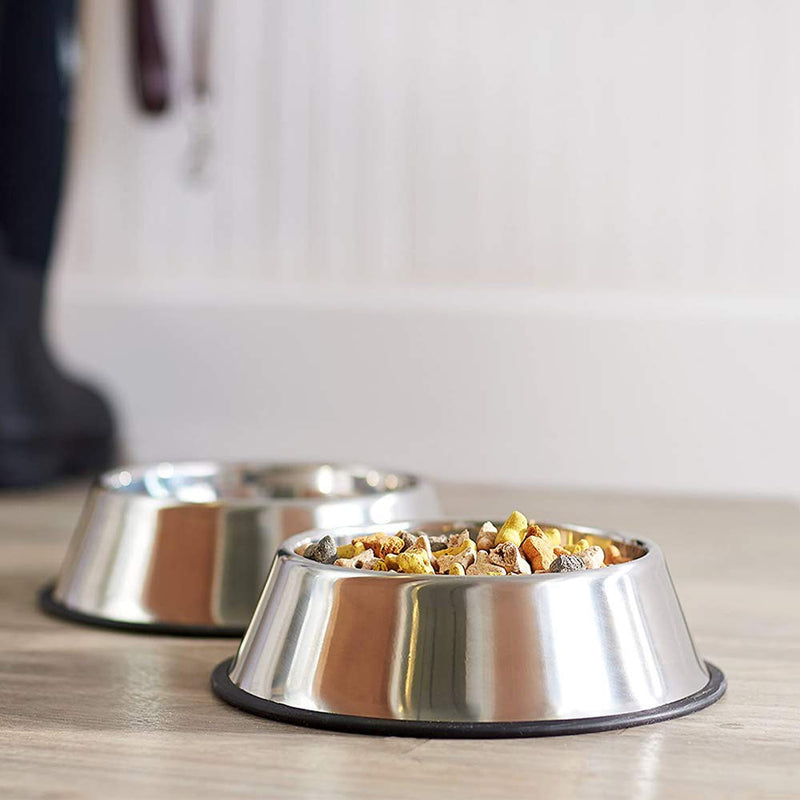 yyuezhi 2 Pcs Food Grade Stainless Steel Non Slip Feeder Pet Bowls Dog Bowl with Rubber Bottom for Small Medium Sized and Large Dogs Pets Feeder Bowl and Water Bowl Perfect Choice Multipurpose Bowls - PawsPlanet Australia