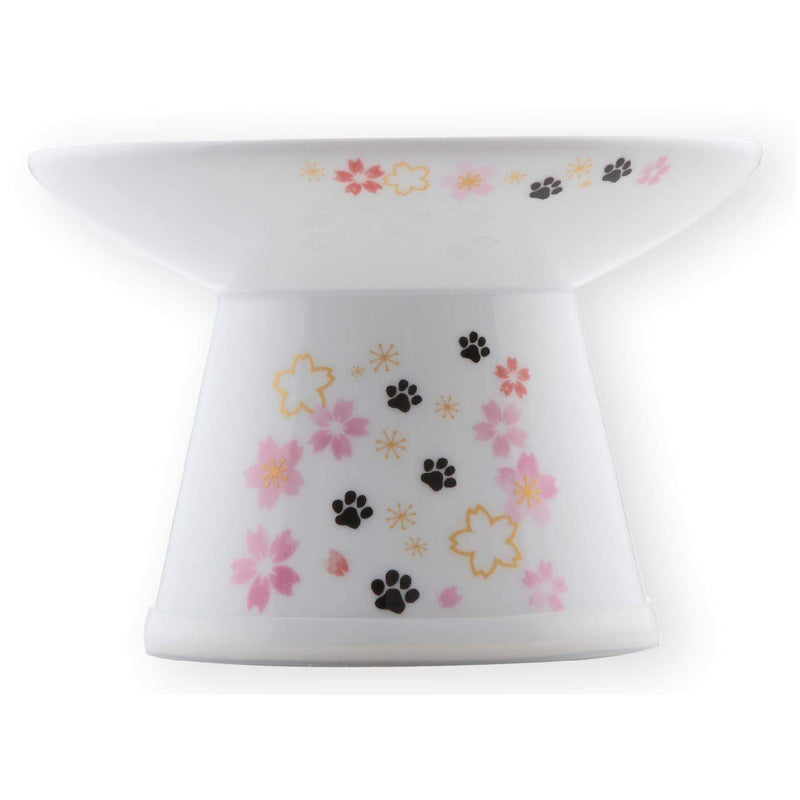 NECO ICHI Necoichi Extra Wide Raised Cat Food Bowl 2021 Sakura Limited Edition - PawsPlanet Australia