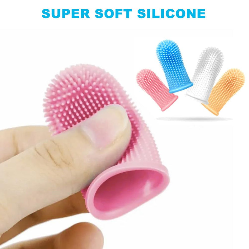 Pack of 8 Dog Toothbrushes, Silicone Dog Toothbrush, Finger Toothbrush, 360º Pets Teeth Cleaning Toothbrush for Dogs, Cats, Dental Care with Storage Box for Small, Medium and Large Dogs (4 Colors) - PawsPlanet Australia