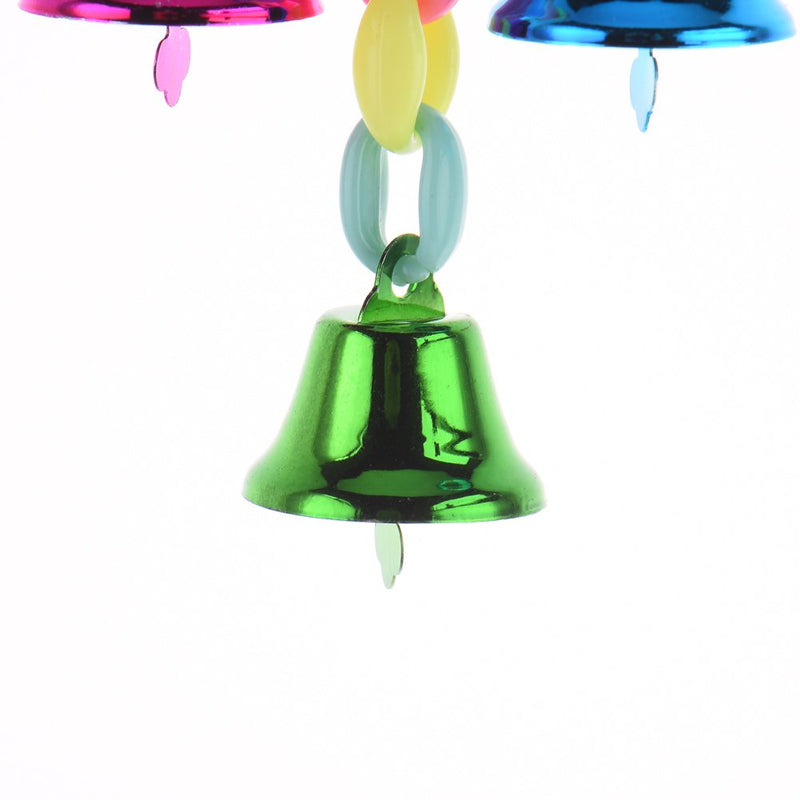 [Australia] - Birds Cage Accessory Parrot Macaw Chew Bell Toys Colorful Swing Hanging Toy B 